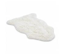 Infinity Leather Genuine Sheepskin Natural Soft Fluffy Real Wool Rug In Ivory Ivory 90cm x 60cm
