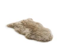 Infinity Leather Genuine Sheepskin Natural Soft Fluffy Real Wool Rug In Taupe Taupe 90cm x 60cm