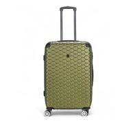 Infinity Leather Green Suitcase Medium 24-Inch Hard Shell ABS Lightweight Durable Trolley Travel Cabin Holiday Luggage Bags (M(73cm 72L))