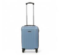 Infinity Leather Hard Shell Abs 8 Wheels Underseat Cabin Luggage Suitcase In Blue Blue XS