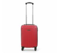 Infinity Leather Hard Shell Abs 8 Wheels Underseat Cabin Luggage Suitcase In Red Red
