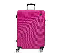 Infinity Leather Hard Shell Abs Extra Large Luggage Suitcase In Fuchsia Fuchsia One Size