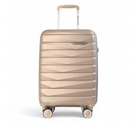 Infinity Leather Hard Shell Cabin 36 x 22.5 x 56 cm PP Luggage Suitcase Suitable for Easyjet, Ryanair in Beige Infinity Leather Beige Cabin