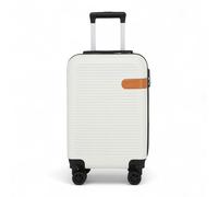 Infinity Leather Hard Shell Cabin 36 x 22 x 56 cm ABS Suitcase Suitable for Easyjet, Ryanair, Wizzair
