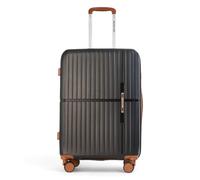 Infinity Leather Hard Shell Cabin 37 X 22 X 56 Cm Pp Luggage Suitcase Suitable For Easyjet, Ryanair In Black Black Cabin