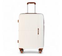 Infinity Leather Hard Shell Cabin 37 X 22 X 56 Cm Pp Luggage Suitcase Suitable For Easyjet, Ryanair In White White Cabin