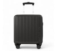 Infinity Leather Hard Shell Cabin 44 X 22 X 38 Cm Tsa Secure Luggage Suitcase Suitable For Easyjet, Ryanair In Black Black Cabin
