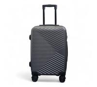 Infinity Leather Hard Shell Cabin 48 X 37 X 20 Cm Secure Luggage Suitcase Suitable For Easyjet, Ryanair In Dark Grey Dark Grey Cabin
