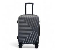Infinity Leather Hard Shell Cabin 48 x 37 x 20 cm Secure Luggage Suitcase Suitable for Easyjet, Ryanair in Dark Grey Infinity Leather Dark Grey Cabin