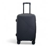 Infinity Leather Hard Shell Cabin 48 x 37 x 20 cm Secure Luggage Suitcase Suitable for Easyjet, Ryanair in Black Infinity Leather Black Cabin