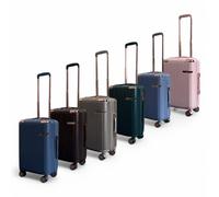 Infinity Leather Hard Shell Cabin 55 X 36 X 22 Cm Pc Suitcase Luggage Suitable For Easyjet, Ryanair In Navy Navy One Size