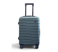 Infinity Leather Hard Shell Cabin 56 X 36 X 23 Cm Secure Luggage Suitcase - Voyage In Green Green