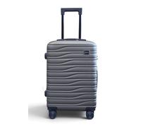 Infinity Leather Hard Shell Cabin 56 X 36 X 23 Cm Secure Luggage Suitcase - Voyage In Mid Grey Mid Grey