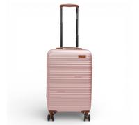Infinity Leather Hard Shell Cabin Abs Suitcase Luggage For Easyjet, Ryanair - Adrie In Rose Gold Rose Gold Cabin