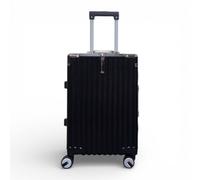 Infinity Leather Hard Shell Cabin Suitcase Luggage for Easyjet Ryanair Wizzair - Rimowa in Black Infinity Leather Black Cabin