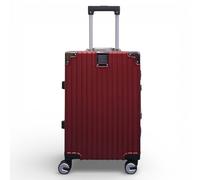 Infinity Leather Hard Shell Cabin Suitcase Luggage for Easyjet Ryanair Wizzair - Rimowa in Red Infinity Leather Red Cabin