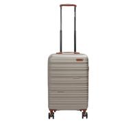 Infinity Leather Hard Shell Champagne Cabin 55 x 36 x 20 cm ABS Suitcase Luggage TSA Lock Suitable for Easyjet, Ryanair