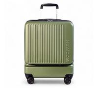 Infinity Leather Hard Shell Rimowa Inspired Tsa Cabin Luggage Suitcase Durable Spinner Carry-On In Green Green Cabin