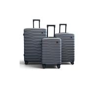 Infinity Leather Hardshell 8 Wheel Luggage Case Bag Suitcase - Voyage in Dark Grey | Size: Medium Infinity Leather Dark Grey Medium