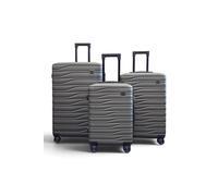 Infinity Leather Hardshell 8 Wheel Luggage Case Bag Suitcase - Voyage in Mid Grey | Size: Medium Infinity Leather Mid Grey Medium