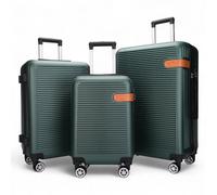 Infinity Leather Hardshell Cabin Suitcase Robust ABS Lightweight Luggage Holiday Bag in Green | Size: Medium Infinity Leather Green Medium