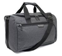 Infinity Leather Holdall Carry On 40X 20 X25Cm Under-Seat Travel Cabin Bag For Ryanair, Easy Jet In Grey Grey One Size