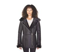 Infinity Leather Hooded Merino Sheepskin Jacket-Rothwell In Black Black 20
