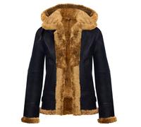 Hooded Sheepskin Flying Leather Jacket-Palermo Infinity Leather Dark Brown 16