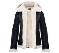 Hooded Sheepskin Flying Leather Jacket-Palermo Infinity Leather Brown 12