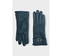 Infinity Leather Womens Italian Leather Winter Buckle Soft Wool Lining Gloves - L-GLV-601 - Teal - L