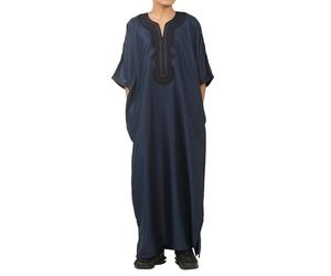 Infinity Leather Kid's Boys Blue Moroccan Thobe Djellaba Jubba Robe Eid