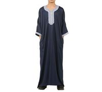 Infinity Leather Kid's Boys Blue Moroccan Thobe Jubba Robe Eid Djellaba Gandoura