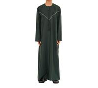 Infinity Leather Kids Boys Green Moroccan Embroidered Djellaba Islamic Jubba Robe Tassel Ramadan Thobe