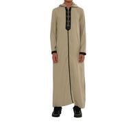 Infinity Leather Kids Boys Hooded Moroccan Embroidery Djellaba Islamic Jubba Robe Eid Ramadan Thobe