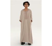 Infinity Leather Kids Boys Moroccan Thobe Robe Djellaba Gandoura Eid Jubba- K-HM66 - Salmon - 32