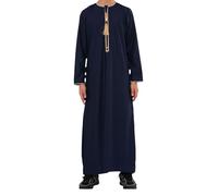 Infinity Leather Kids Boys Navy Blue Moroccan Thobe Eid Djellaba Islamic Ramadan Robe Jubba