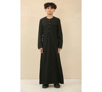 Infinity Leather Kid's Boys Omani Eid Thobe Saudi Emirati Jubba Robe - Black - 46