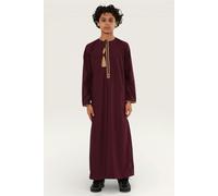 Infinity Leather Kids Boys Ramadan Moroccan Thobe Robe Emirati Eid Jubba- TT-003 - Wine - 32