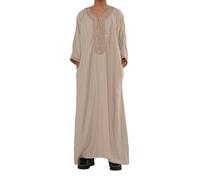 Infinity Leather Kids Boys Salmon Moroccan Thobe Djellaba Arab Short Sleeve Embroidery Gandoura Robe Jubba