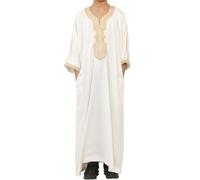 Infinity Leather Kid's Boys White Moroccan Thobe Djellaba Jubba Robe Eid