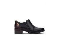 Infinity Leather Leather Low Heel Shoes - Pikolinos Malaga In Black Black