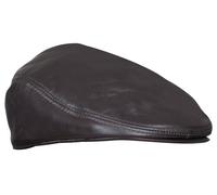Infinity Leather Leather Peaky Blinders Newsboy Flat Hat In Brown Brown
