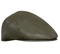Infinity Leather Leather Peaky Blinders Newsboy Flat Hat in Olive | Size: 2XL Infinity Leather Olive 2XL
