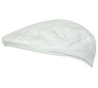 Infinity Leather Leather Peaky Blinders Newsboy Flat Hat in White | Size: Medium