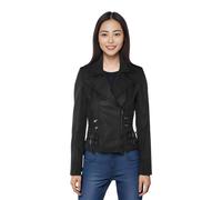 Infinity Leather Leather Teal Brando Biker Jacket-Constantia In Jet Black Jet Black
