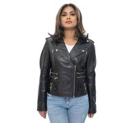 Infinity Leather Leather Vintage Brando Biker Jacket-Orlando In Black Black