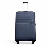 Infinity Leather Lightweight Grey Suitcases 8 Wheel Luggage Travel Cases Soft Laptop Holiday Bag