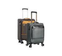Infinity Leather Unisex Grey Lightweight Luggage Travel Cabin Suitcase - One Size