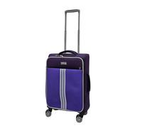 Infinity Leather Lightweight PurpleCabin Suitcase 56 x 36 x 22 cm Soft Shell Luggage Travel Suitable for Easyjet, Ryanair, Jet 2 Paid Carry on