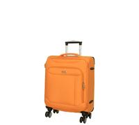 Infinity Leather Lightweight Yellow Suitcase 4 Wheel Luggage Travel Cabin Tsa Soft Bag Yellow Large